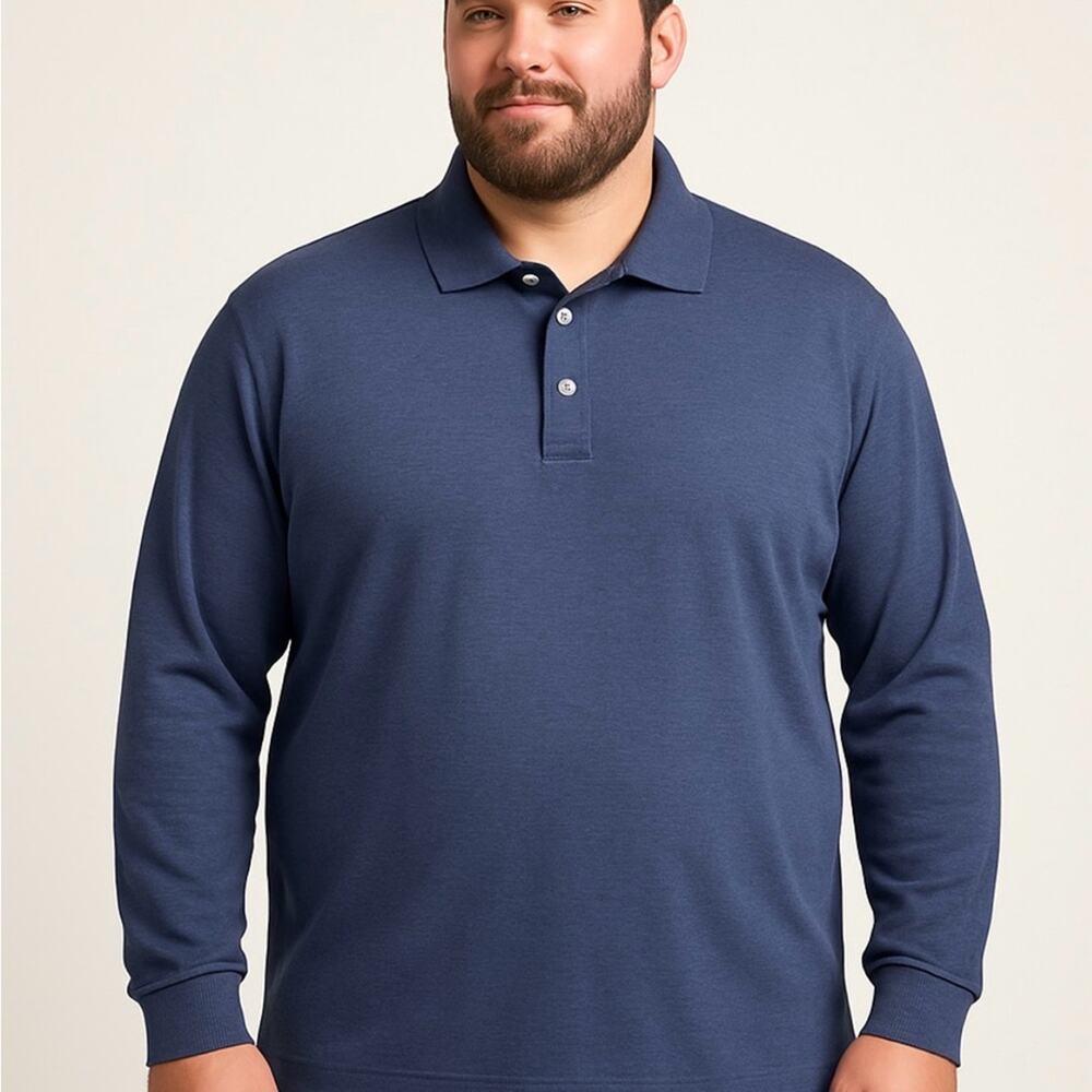 Sonoma Goods for Life Long Sleeve Polo 2XB Big & Tall – Sailor Water Blue NWT